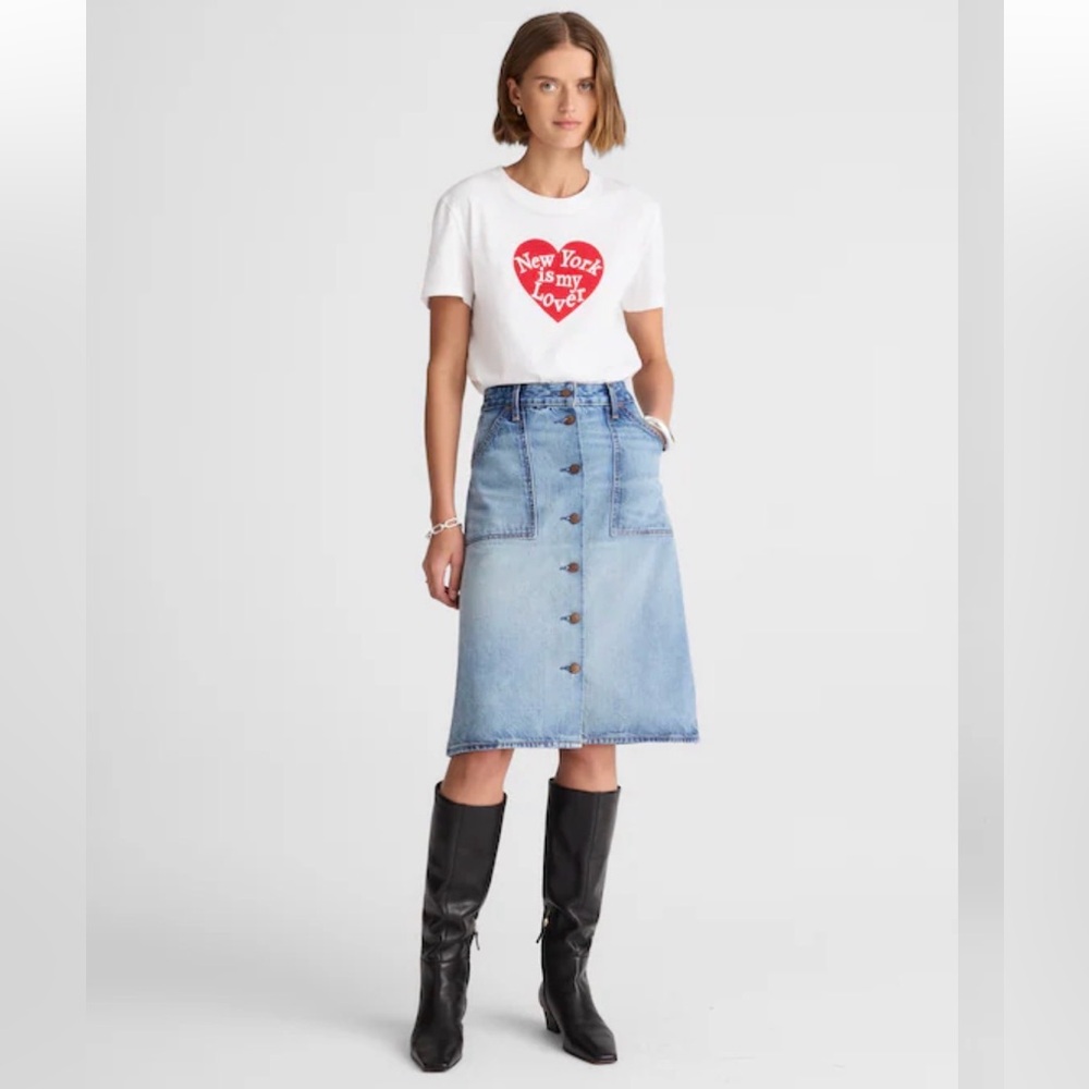 Madewell Alexa Chung Shelley Denim skirt
